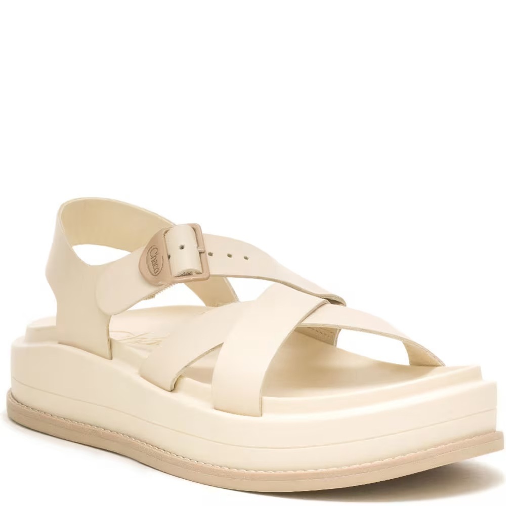 Chacos Townes Sandal single Z strap, cream colored waterproof leather, size 10